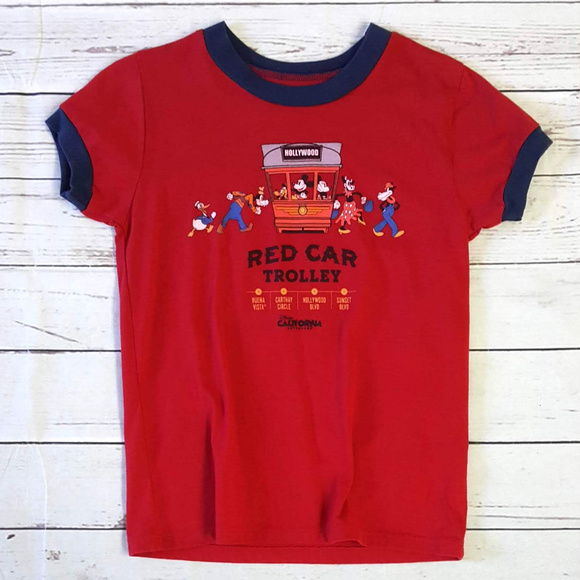 Disney Other - Disney Parks red Hollywood Red Car Trolley t shirt
